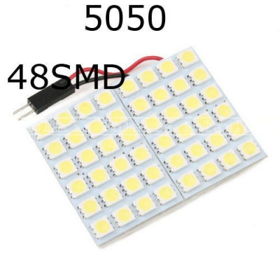 48 smd 5050 dc12v white light car interior dome lamp led reading panel auto light with 2 defferent adapter [dome-lamp-reading-lamp-3076]