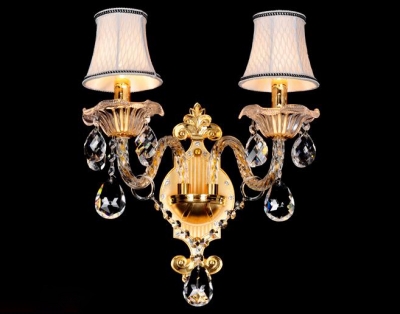 fashion crystal ofhead modern brief wall lamp