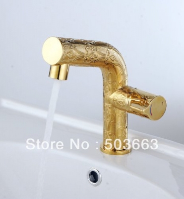 gold color finish single handle brass basin mixer tap lavatory faucet vanity faucet l-1631
