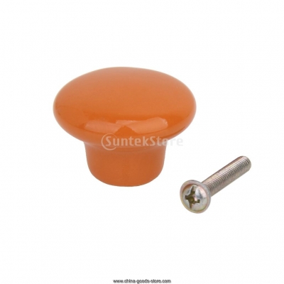 new 2015 orange round ceramic kitchen cabinet cupboard handles pull knob