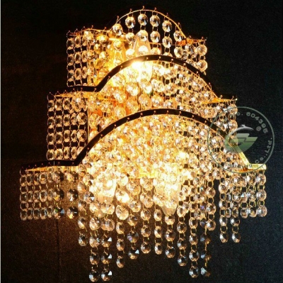 top chinese k9 crystal gold wall light,suitable for living room and bedroom