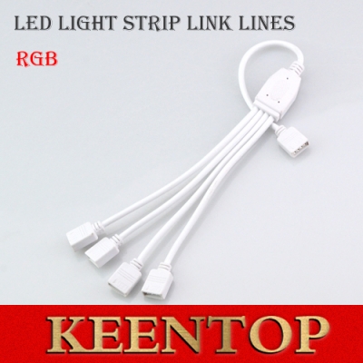 1pcs 4pin 1 to 4 female connector cable lighting accessories for rgb led flexible strip string ribbon light connectors adapter