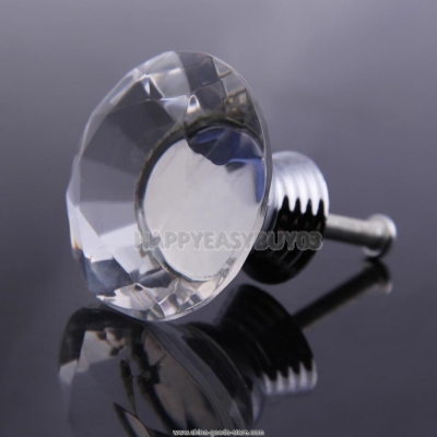 h3#r 1x 40mm crystal glass drawer cabinet pull handle knob diamond shape drawer handles handle knob