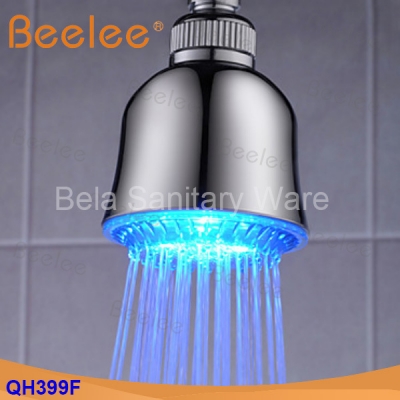 handheld shower temperature sensor 3 color rainfall led shower head lighting bathroom shower water saving bath shower (qh399f)