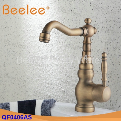 vintage faucet antique finishing brass taps bath mixer basin faucets and cold torneiras vintage(qf0406as)