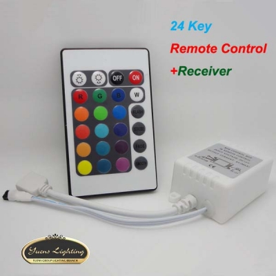 12v ir remote light control 24 key rgb 6a controller for 5050 3528 rgb led strip lighting whole 2pcs/lot