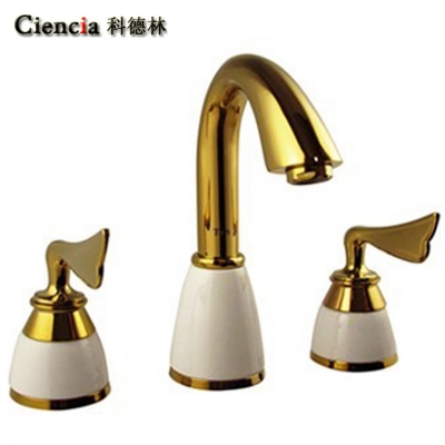 2014 rushed batedeira faucets bj5113 brass gold plating basin faucet,basin mixer, tap,water tap,bathroom faucet
