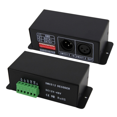 dmx512 constant current decoder dc12v-48v 350ma/700ma*3channel pwm dmx512 decoder for led lamp ysl-809-cc