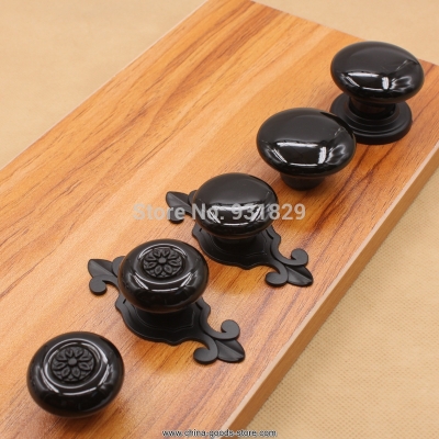 drawer pull zinc alloy with ceramic drawer knob black