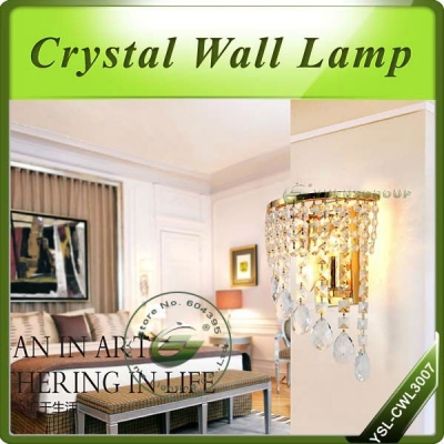 ,top k9 crystal golden wall light,d26xh39cm(silver color can be ordered)