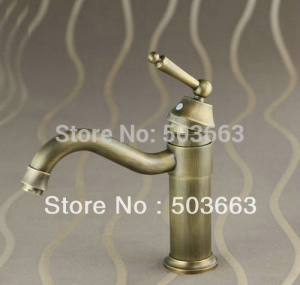whole classic antique brass bathroom faucet basin sink spray single handle mixer tap s-873