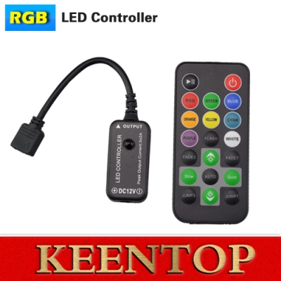 1pcs dc12v-24v ir rgb controller dimmer 20key remote controllers for 5050 3528 3014 rgb led strip ribbon tape