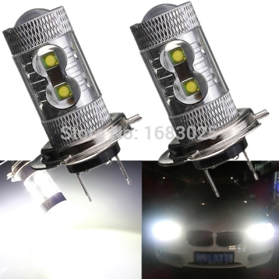 best price h7 50w xenon white led smd car auto driving fog lights headlight drl daytime running lamp bulb dc12v