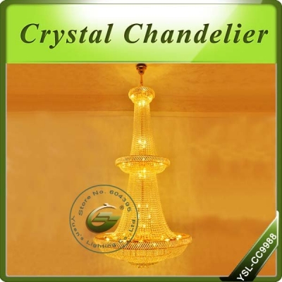 classic/traditional/retro top k9 crystal chandelier for el,hall/lobby,bar,club,etc,dia26"ysl-cc9988,oem