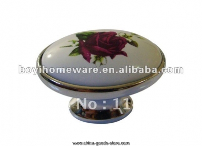 excellent red rose kitchen knobs handles whole and retail discount 100pcs/lot t58-pc