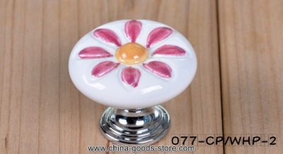 10pcs lot european style porcelain ceramic drawer cabinet wardrobe door knob 077cp/whp-2