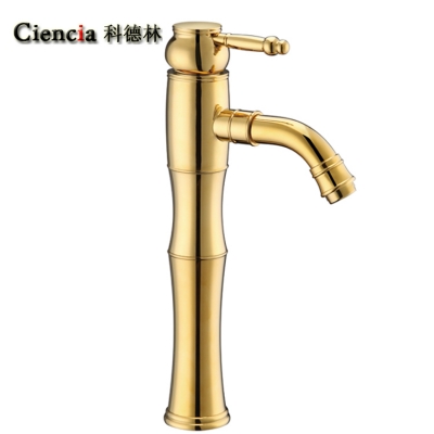 2014 new direct selling banheiro torneiras bj6113a gold deck mounted high water mixers and taps basin faucet tap