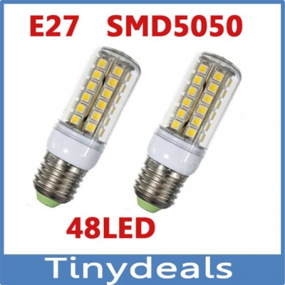 chandelier lamps smd5050 9w 12w e27 led bulb lamp ac 220v warm white/ white,30leds 48leds e27 5050smd led light ~v