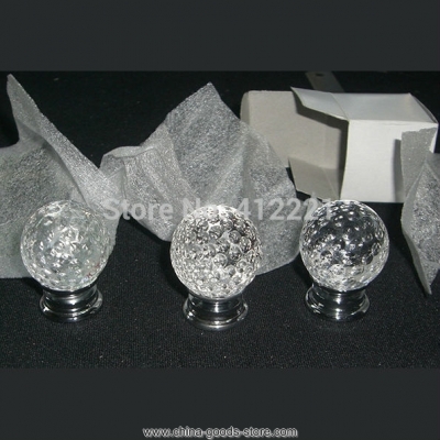 10pcs/lot dia.28mm golf ball crystal sport drawer knobs from china with zinc alloy for interior room decoartion
