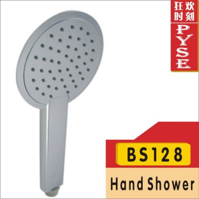 2014 real new arrival without diverter chrome chuveiro shower arm bs128 plastic hand shower water saving head
