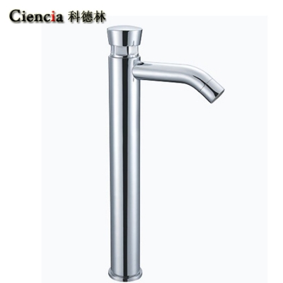 2014 rushed real contemporary torneira torneiras dat24 brass time delay tap 1/2'' action self-closing basin faucet