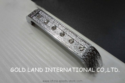 96mm crystal glass zinc alloy bedroom handle