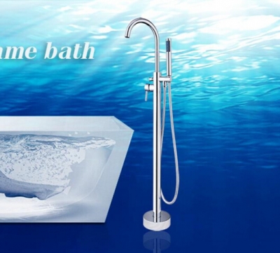 bathroom chrome standing bathtub filler faucet floor mounted 50042/1 shower hand spray vessel sink brass faucet,mixers taps