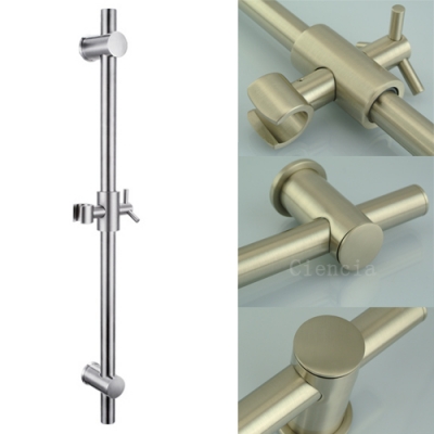bna4022-1 brass brushed nickle shower sliding bar slide bar with brass handheld shower bracket angle adjustable [sliding-bar-7730]