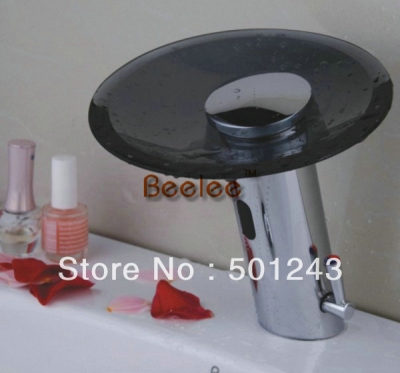 drop- fashion design waterfall cold& sensor mixer electronic bathroom basin faucet tap qh0109ba