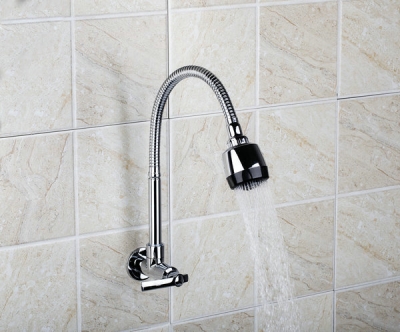e_pak rq8551-2/4 single cold all around rotate with plumbing hose wall mounted swivel 2-function water outlet faucet