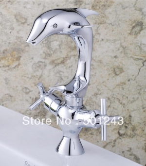 +new fashion special design dual handle basin faucet qh0666