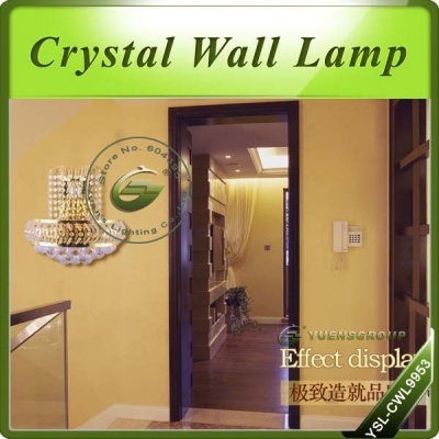 ,top k9 crystal golden wall light,d31xh33cm(silver color can be ordered)