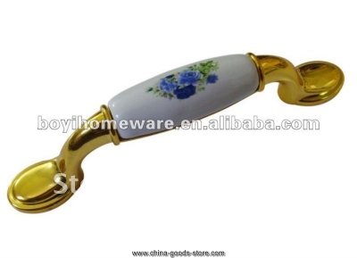 blue flower porcelain cabinet handle knob whole and retail discount 50pcs/lot a36-bgp