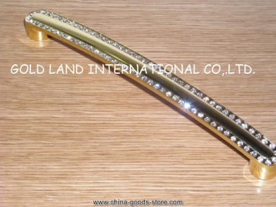 160mm golden glass furniture long handle
