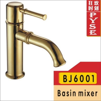 2014 new arrival real batedeira torneira banheiro tap bj6001 golden/classic single lever basin faucet mixer
