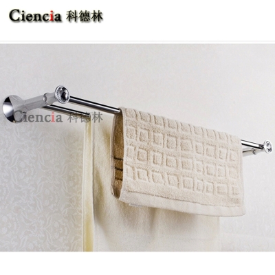 2014 rushed towel holder bathroom accessories bh528 chrome double towel bars diamond bar bathroom hangings