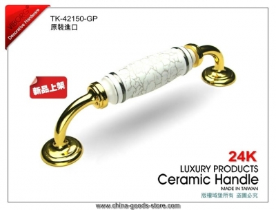 (4 pieces/lot) 128mm luxury viborg ceramic+zinc alloy drawer handles & cabinet handles &drawer pulls & cabinet pulls, tk-42150