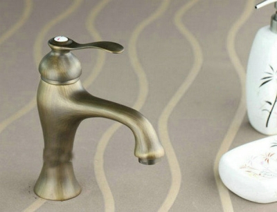 e-pak 8651/8 new classic antique brass bathroom basin sink deck mounted faucet vanity vessel single handle mixer tap faucet