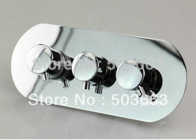 fashion brass chrome thermostatic triple 3 way shower faucet control valve cm0705