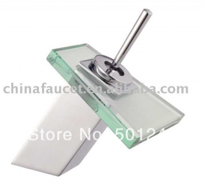 +glass waterfall single lever handle basin mixer tap(qh0802e)