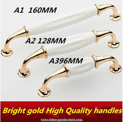 hole space 160mm gold ,silver white ceramic with zinc alloy drawer cabinet wardrobe dresser furniture handles pulls knobs 900