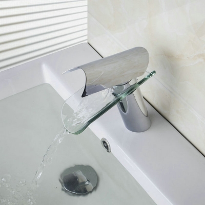 us ouboni bathroom basin sink faucet torneira do banheiro 8229 waterfall spout mixer taps torneira da bacia deck mounted