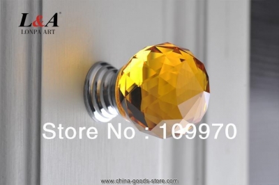 30mm z clear crystal sparkle glass kitchen cabinet knobs handles furniture door knob pulls 50pcs /fedex dropping