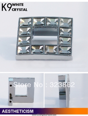 crystal glass cabinet knob drawer pull handle kitchen door wardrobe hardwarefor for furniture