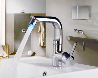 e-pak er no need battery 8043/10 led colors changing single handle chrome finish bathroom basin mixer tap faucet