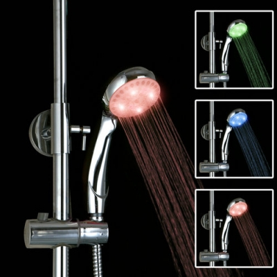 e-pak hand spray shower chuveiro d04 led light for bathroom bath water-saving hand-held toilet spray for shower head nozzle set