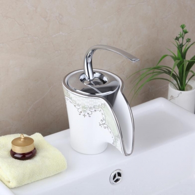 e-pak modern sold well ceramic plate spool l945 deck mounted single hole ceramic bathroom basin sink faucet