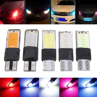 new t10 w5w 194 168 cob 12 chip led auto car interior wedge width bulb lights side door lamp dc12v white/ice blue/blue/red/pink