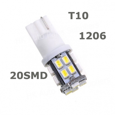 10 x led t10 20 smd led w5w 1210 replacement light car side wedge light bulbs 194 927 161 168 12v white #lb66