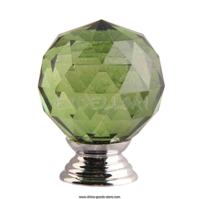 10x modern furniture handles green crystal sphere ball cabinet drawer knobs e1xc